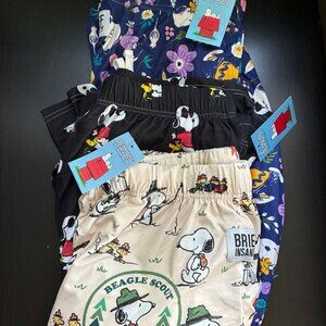 XL Snoopy Brief Insanity Lounge Pajama Pants - 3 pairs - New With Tags